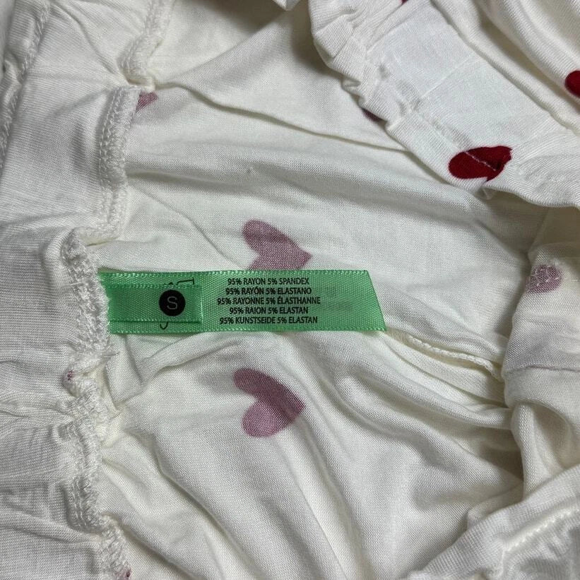 New Honeydew Intimates All American Shortie Set Ivory Hearts Size S