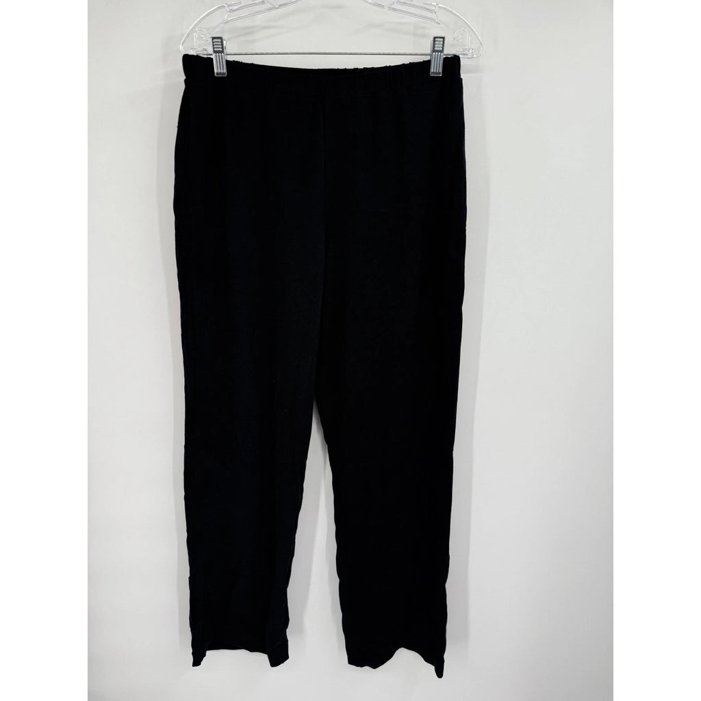 RM Rebecca Minkoff Women's Notch Collar Pajama Set Black Sz M NWT