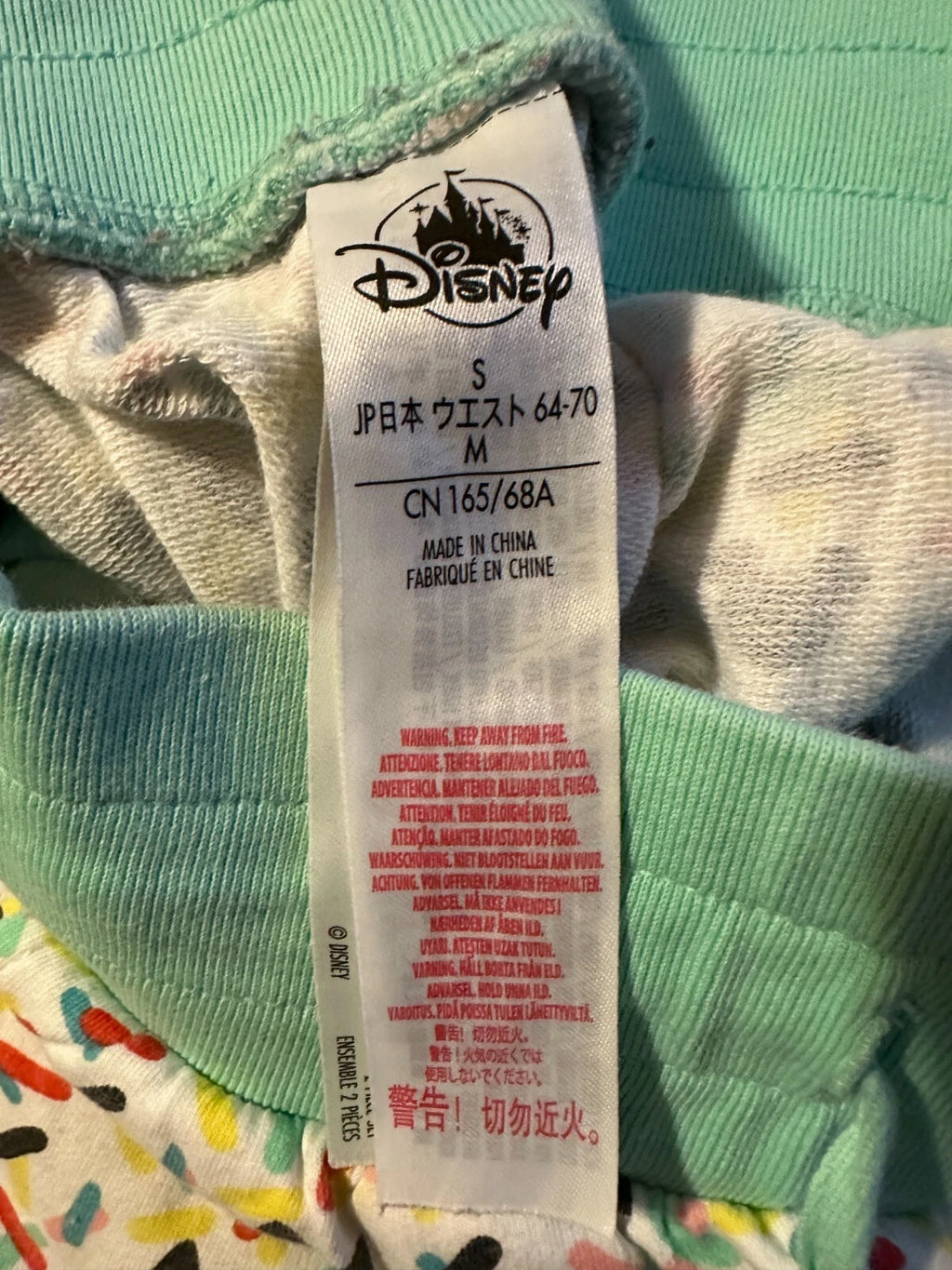 Disney Parks Mickey Sleep Set Women's SMALL Ice Cream Cone Theme