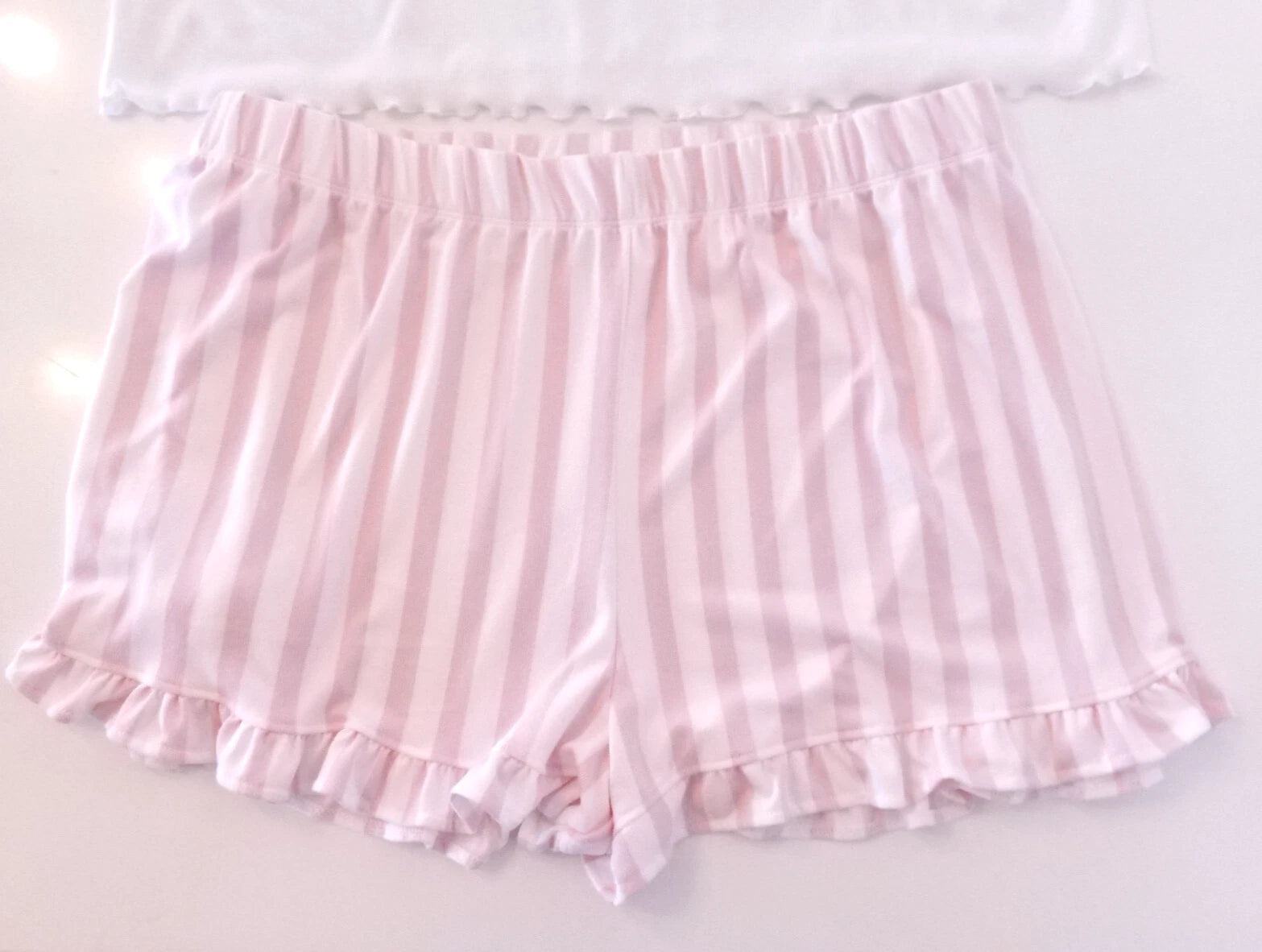 Snoopy Womens Size 3X Two Piece Pajama Set Pink White Stripe Short