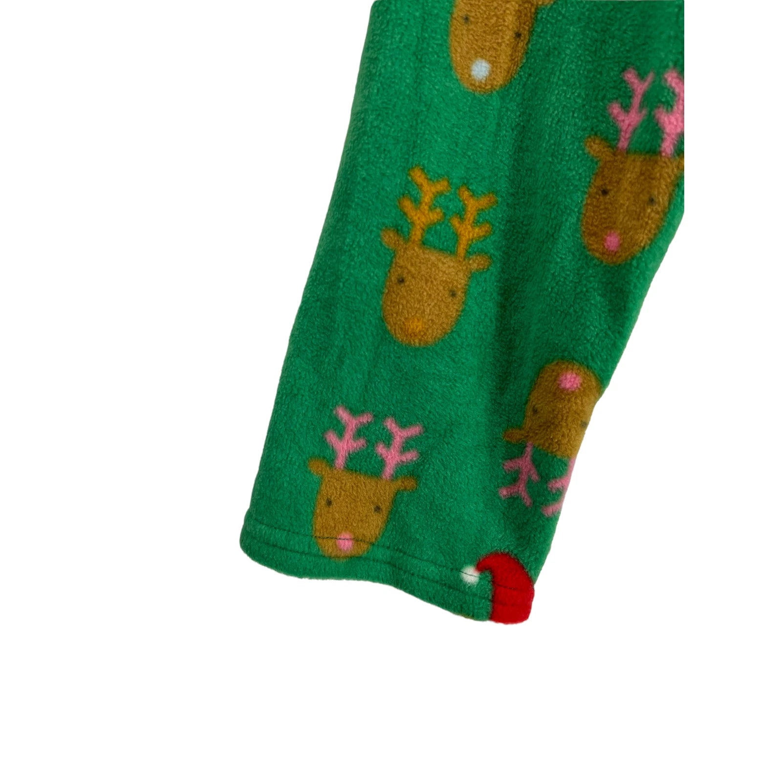 Abound pajama set green reindeer fleece 2 piece X-Large XL