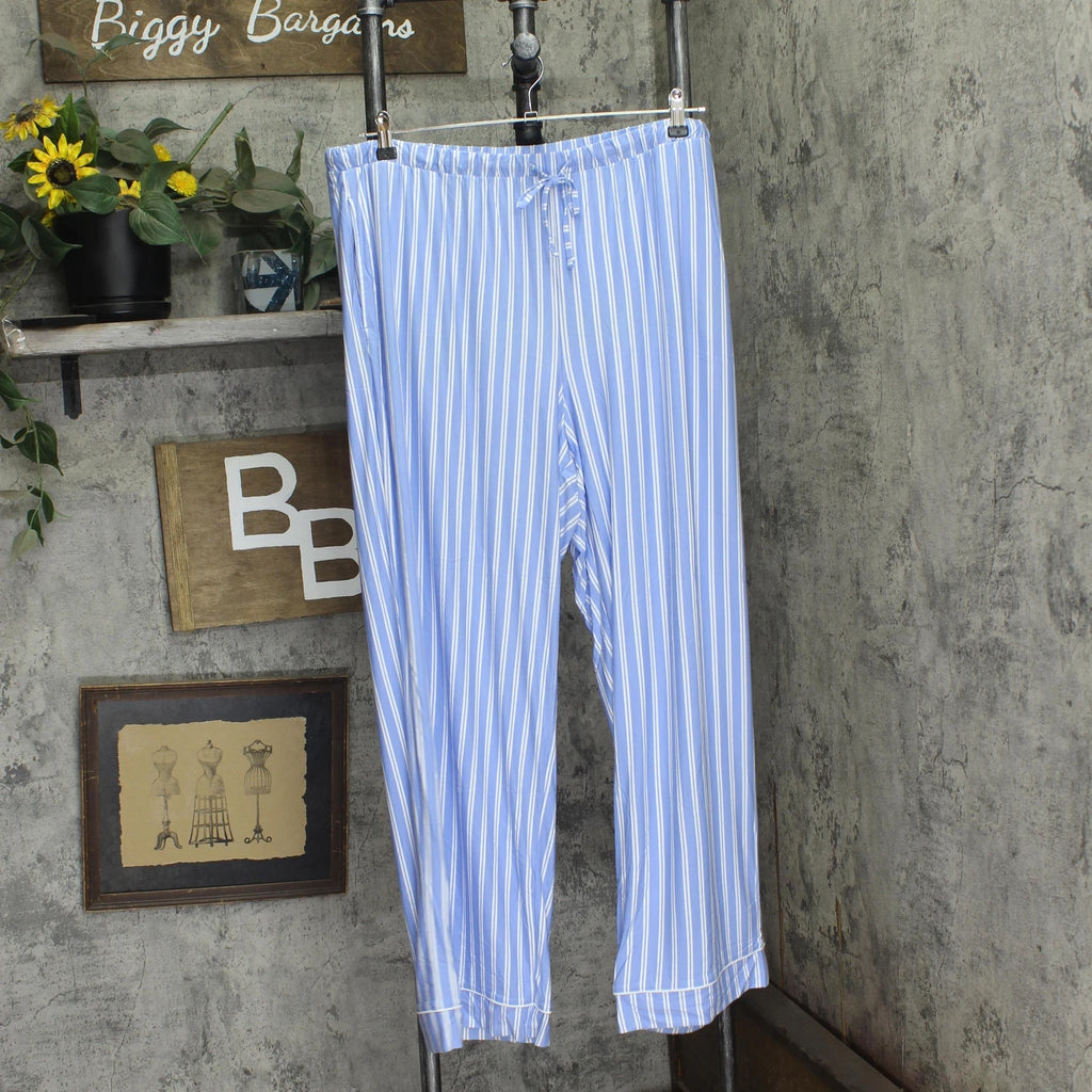 State Of Day Womens Racerback Tank Pajama Set 100201225MS Blue Stripe XL