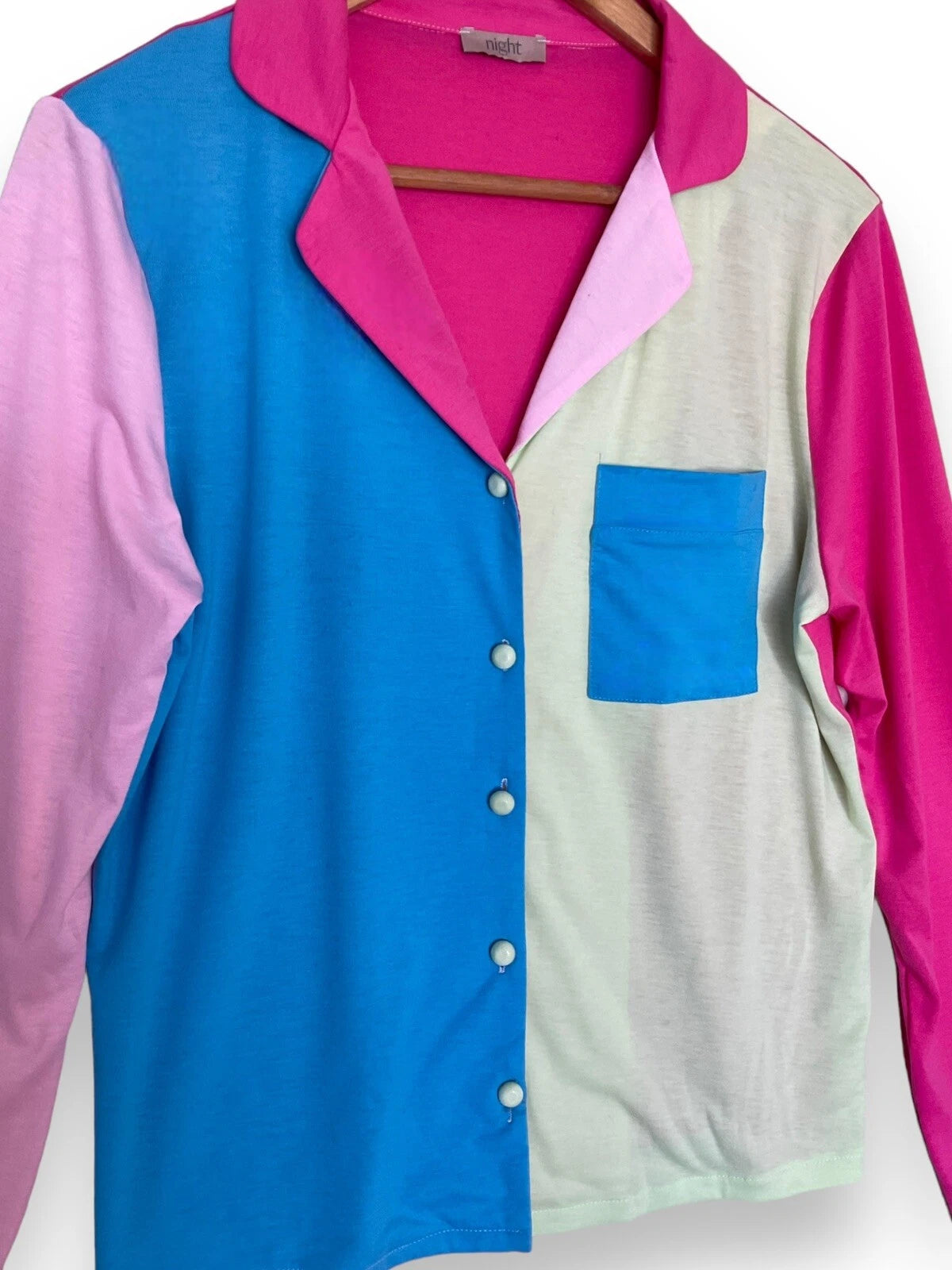 The Night Store Colour Block Pyjama Set Jersey Size S