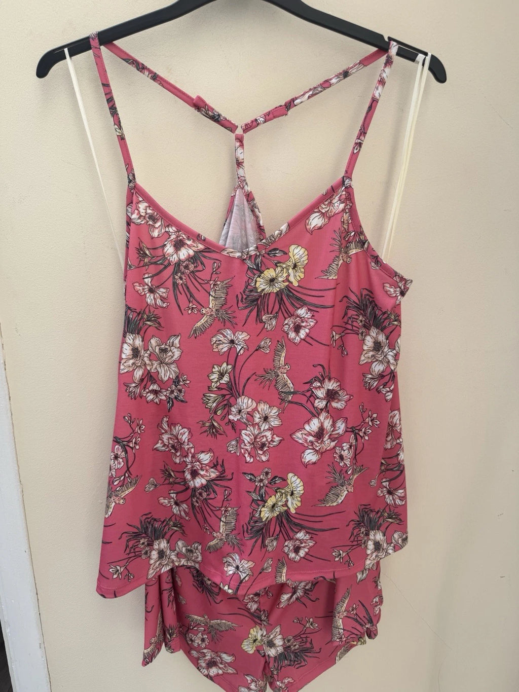 Bon Marche Tropical Print  Soft Touch Pyjama Shorts Set Camisole Top 20/22 BNWT