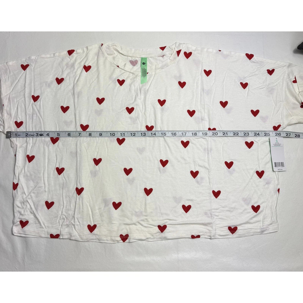 New Honeydew Intimates All American Shortie Set Ivory Hearts Size S