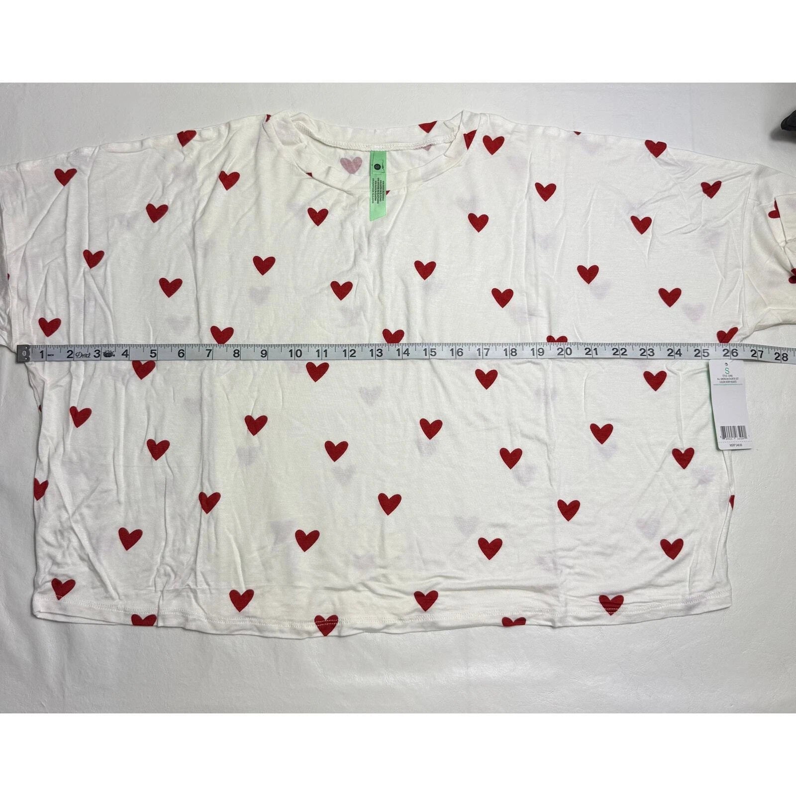 New Honeydew Intimates All American Shortie Set Ivory Hearts Size S