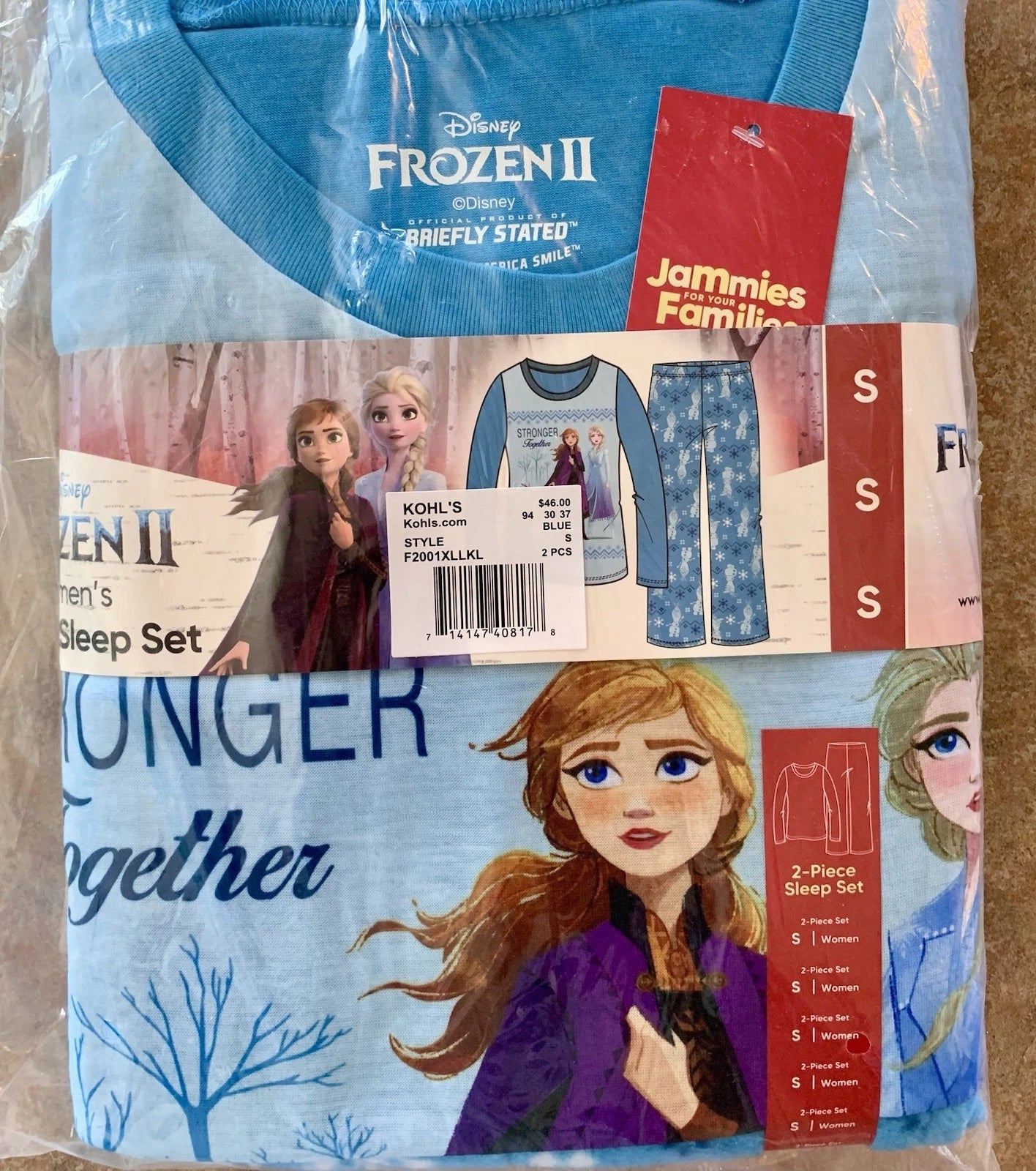 Frozen 2 Women’s Size Small Pajama Set New