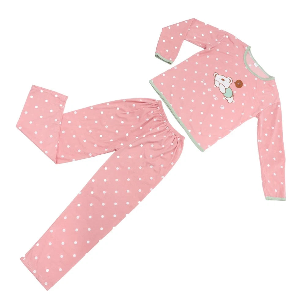 Set of 2 Girl Child Household Sleepwear Suit Autumn Pajamas for Women