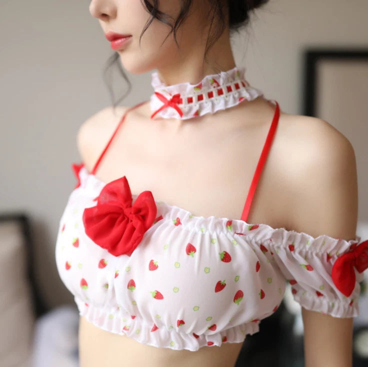 Women Ladies Lace Pajamas Set Girls Kawaii Bow Camisole Shorts Pajamas Nightdres