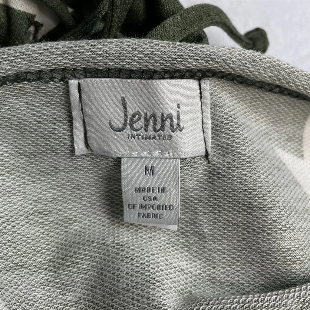 Womens 2pc Lounge Set Lightning Bolt Print Soft Stretch Green - Jenni Medium