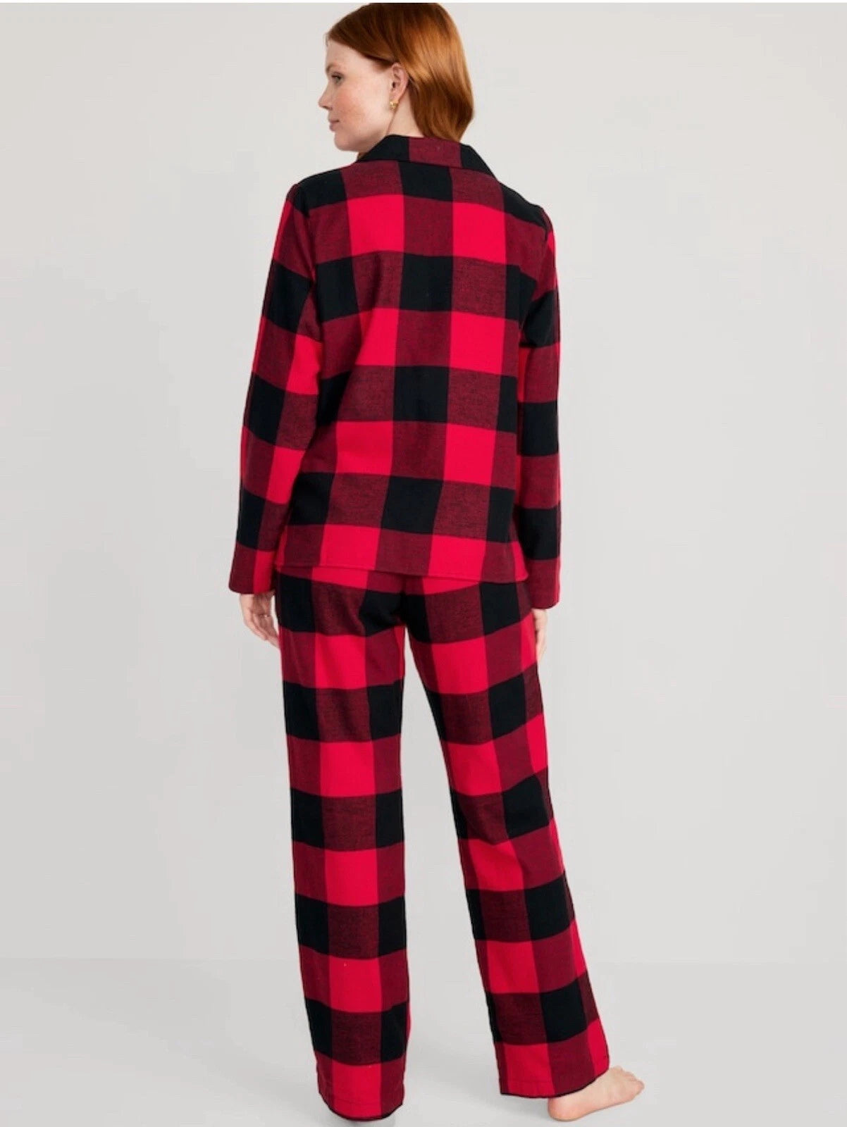 Old Navy Women’s Size 2X ~ Red Buffalo Plaid Flannel Pajama Set NWT $40