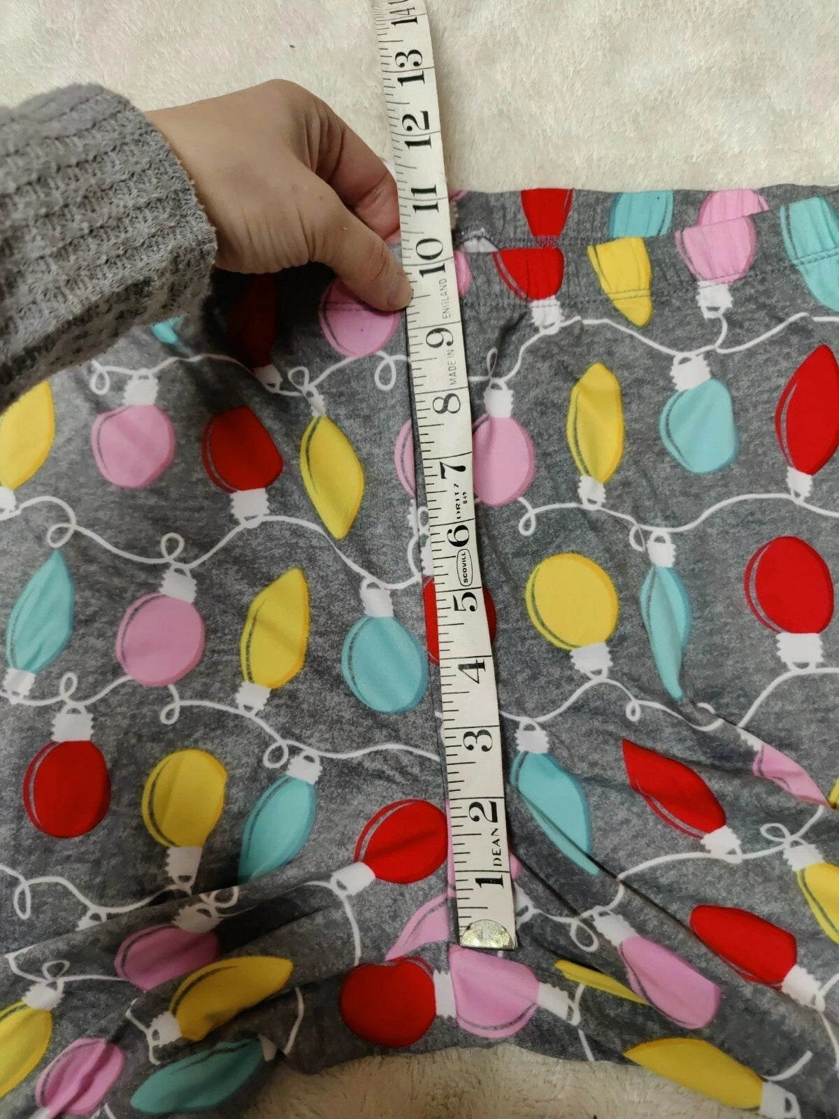 NWT Secret Treasures Womens 2PC SZ M 'Lighten Up' Black/Gray Holiday Pajama Set