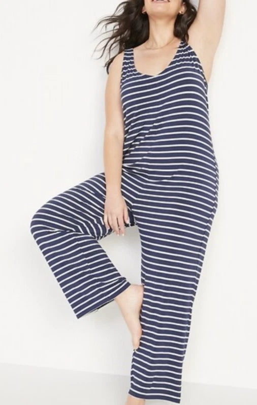 Old Navy Sunday Sleep Stretchy Cropped Overalls Slouchy Cozy Oversized Sleep