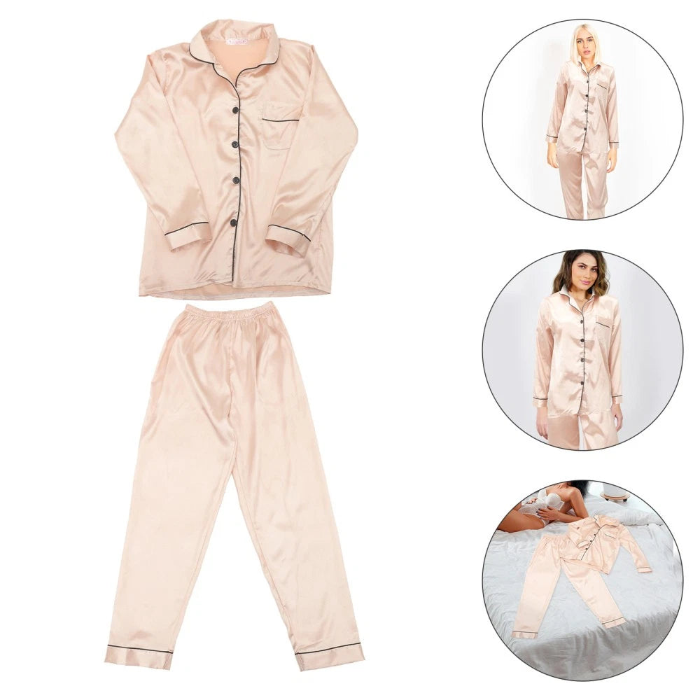 Women Pajamas Pants Set Nightgowns Women Silk Nightgowns Women Silk Pajamas