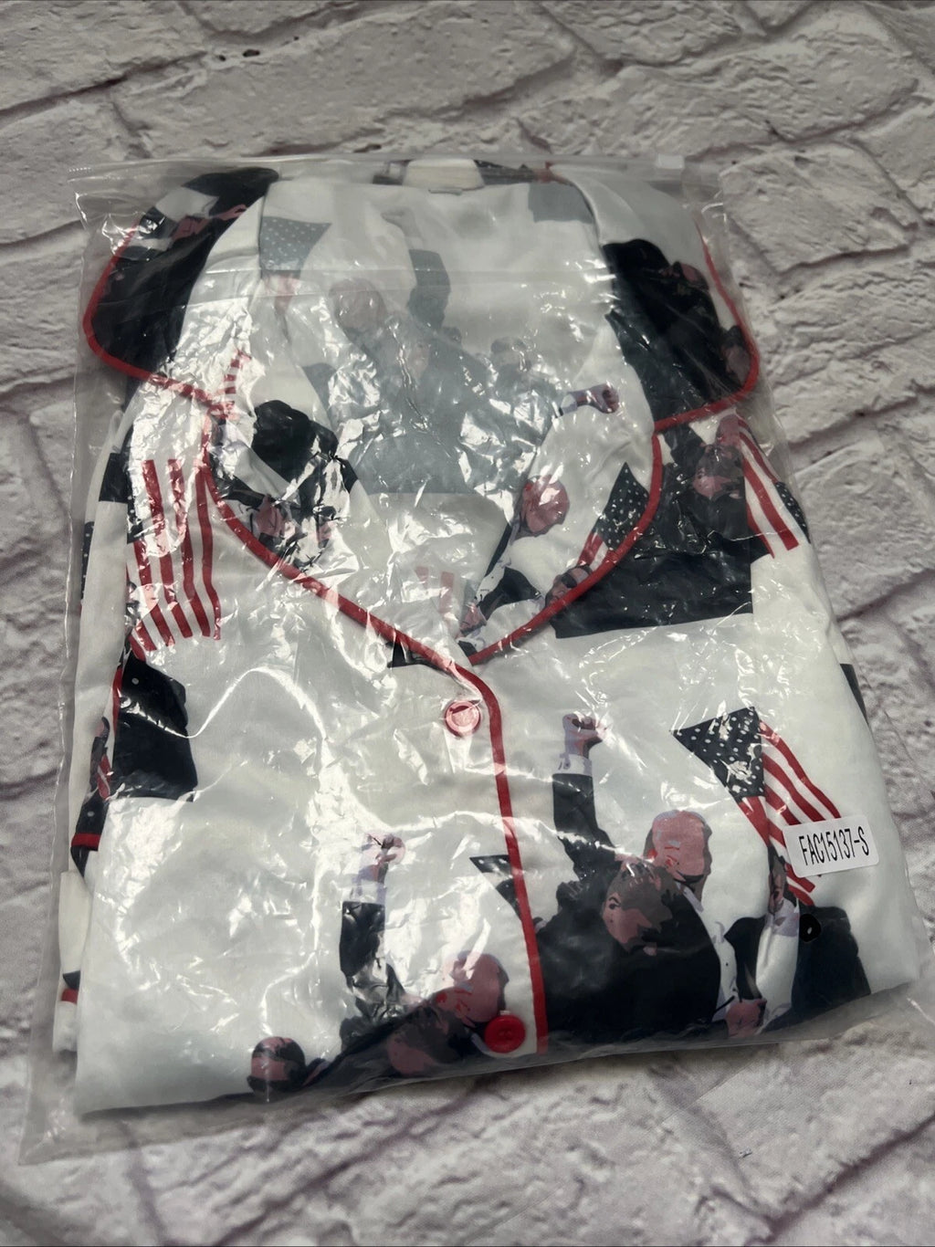 American Flag president Fight Pajamas Set Shorts NEW Small