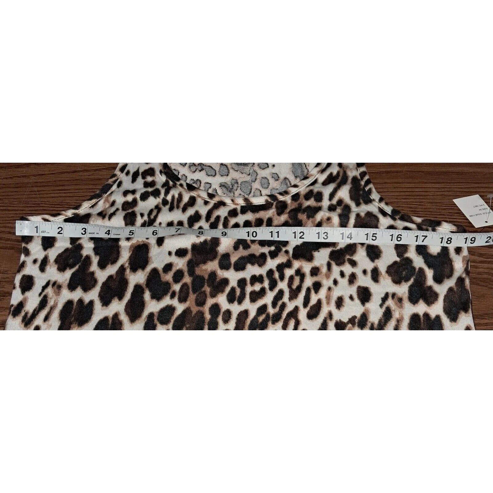 New Directions Sleep Set/3, Animal Print & Charcoal Gray, M
