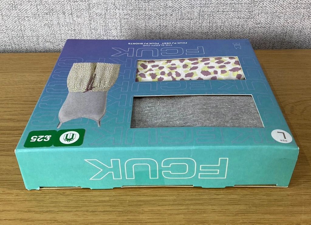 FCUK French Connection Pyjamas Size Large 14 16 PJ Vest & Shorts Sleepy Gift Set