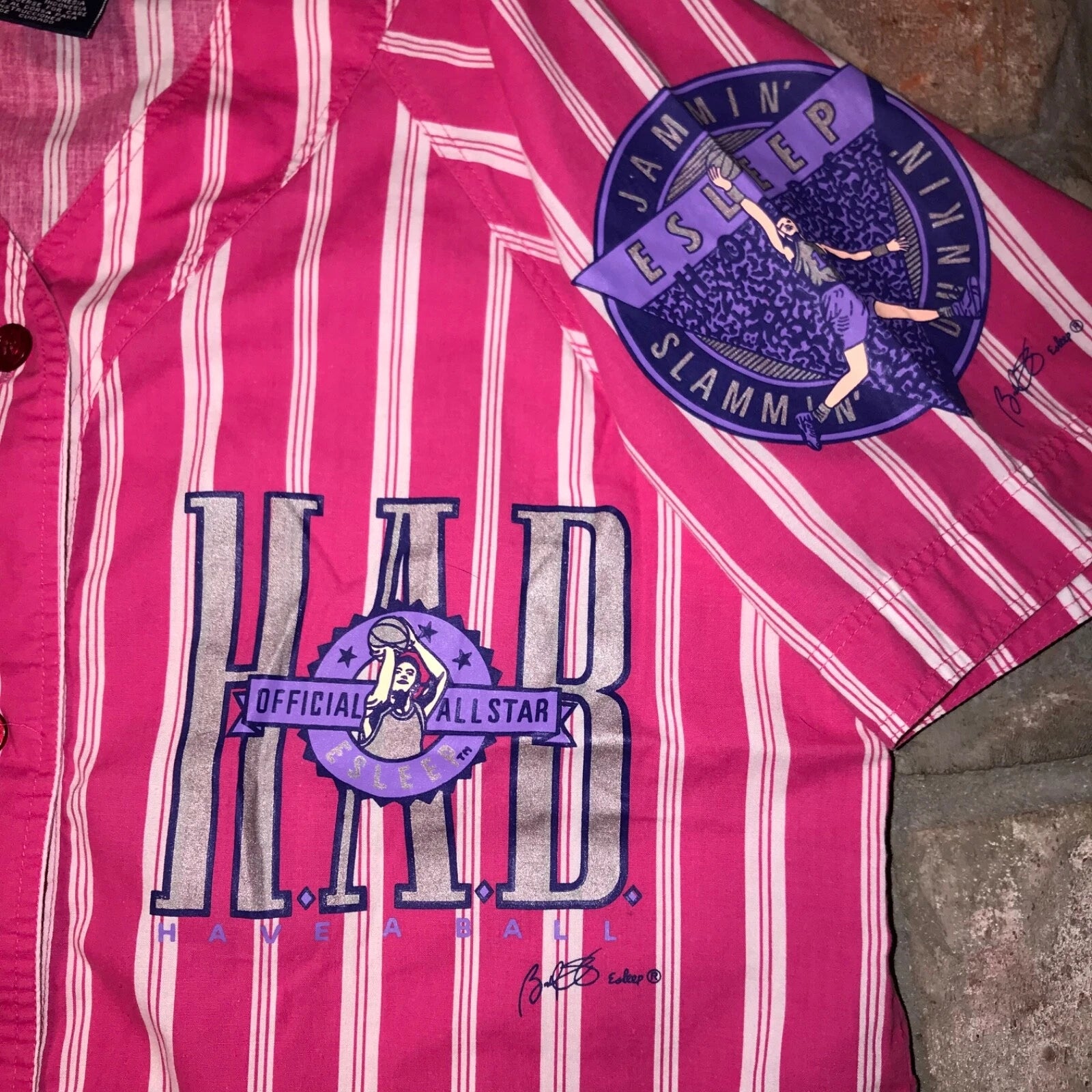 ESLEEP basketball pajama short set. Tagged small.