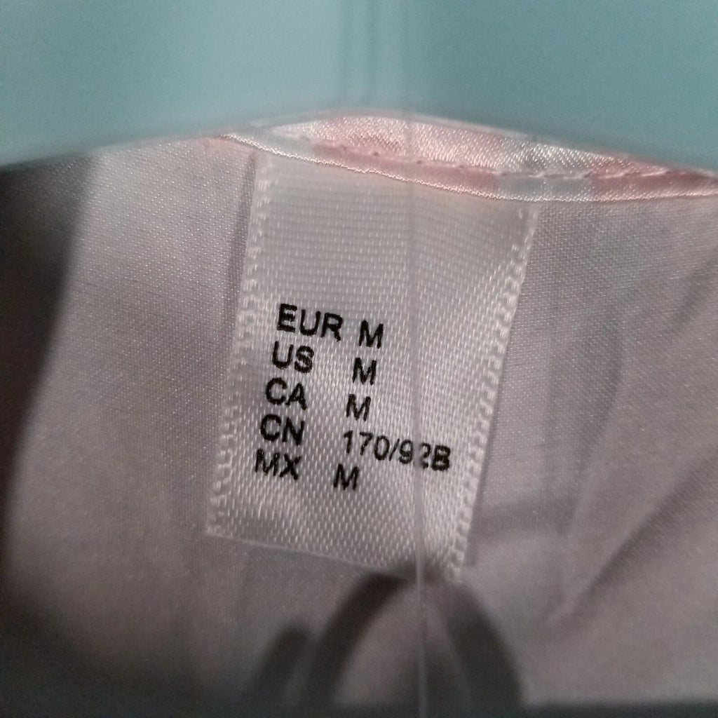 Women Sz M Pajama Set Pink/White NWOT Stripe Sleepwear Shirt & Shorts PJ 2-Piece