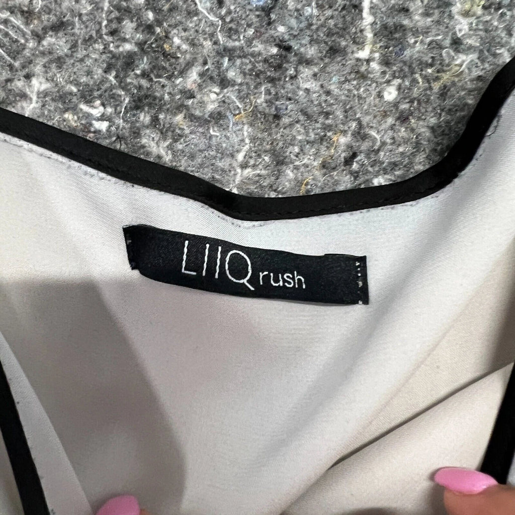 LIIQ Rush Pajama Set Women White Lightweight Two Piece Sleepwear Norm Core
