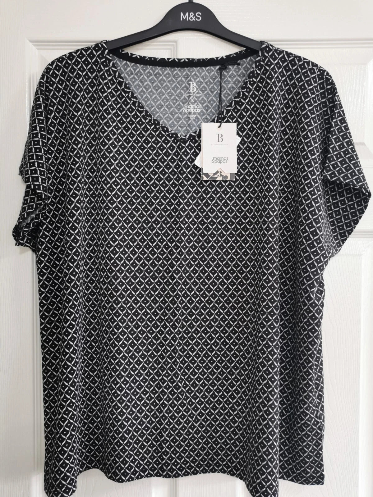BNWT Mams & Papas Summer Pyjama Top and Under The Bump Shorts UK 14 / EUR 42
