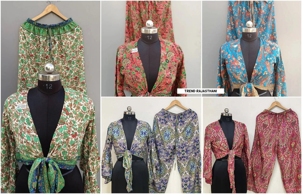 5 PJ Set Women Silk Pajamas Set Long Sleeve Button-Down Sleepwear Loungewear