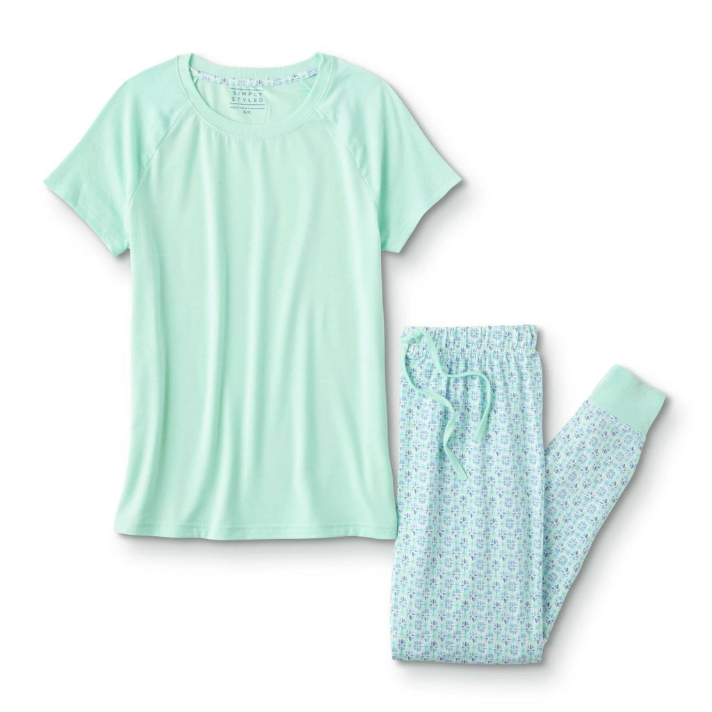 Ladies Pajama Set Yucca Green Simply Styled  Size Medium  New