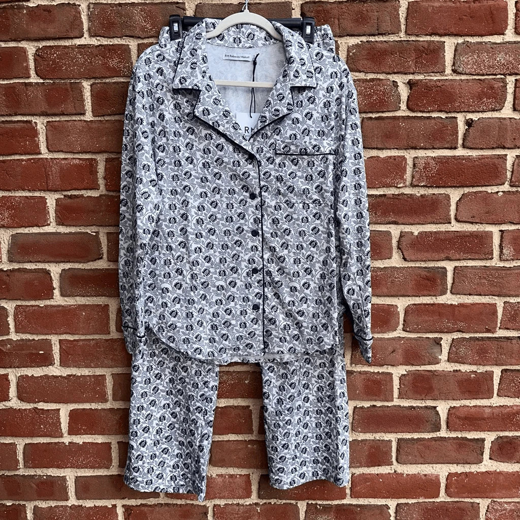 Rebecca Minkoff $159 Notch Collar Pajama Set small NEW