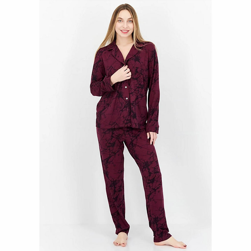 ALFANO 2 Pcs Allover Print Pajama Set Womens XXL