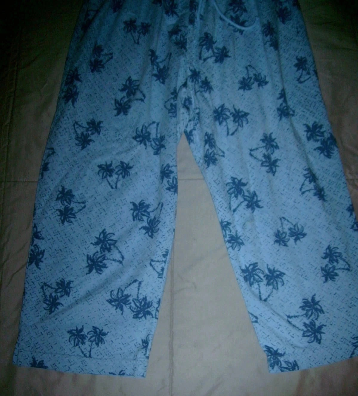 ON WHITE Adorable BLUE PAJAMAS Mismatched Sizes SMALL TOP & LARGE BOTTOMS Fun!!