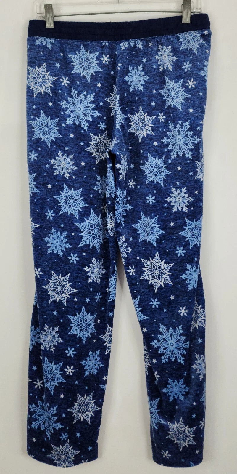Nautica Womens 2 Piece Pajama Set Size S Blue Snowflake Loose Fit Oversized