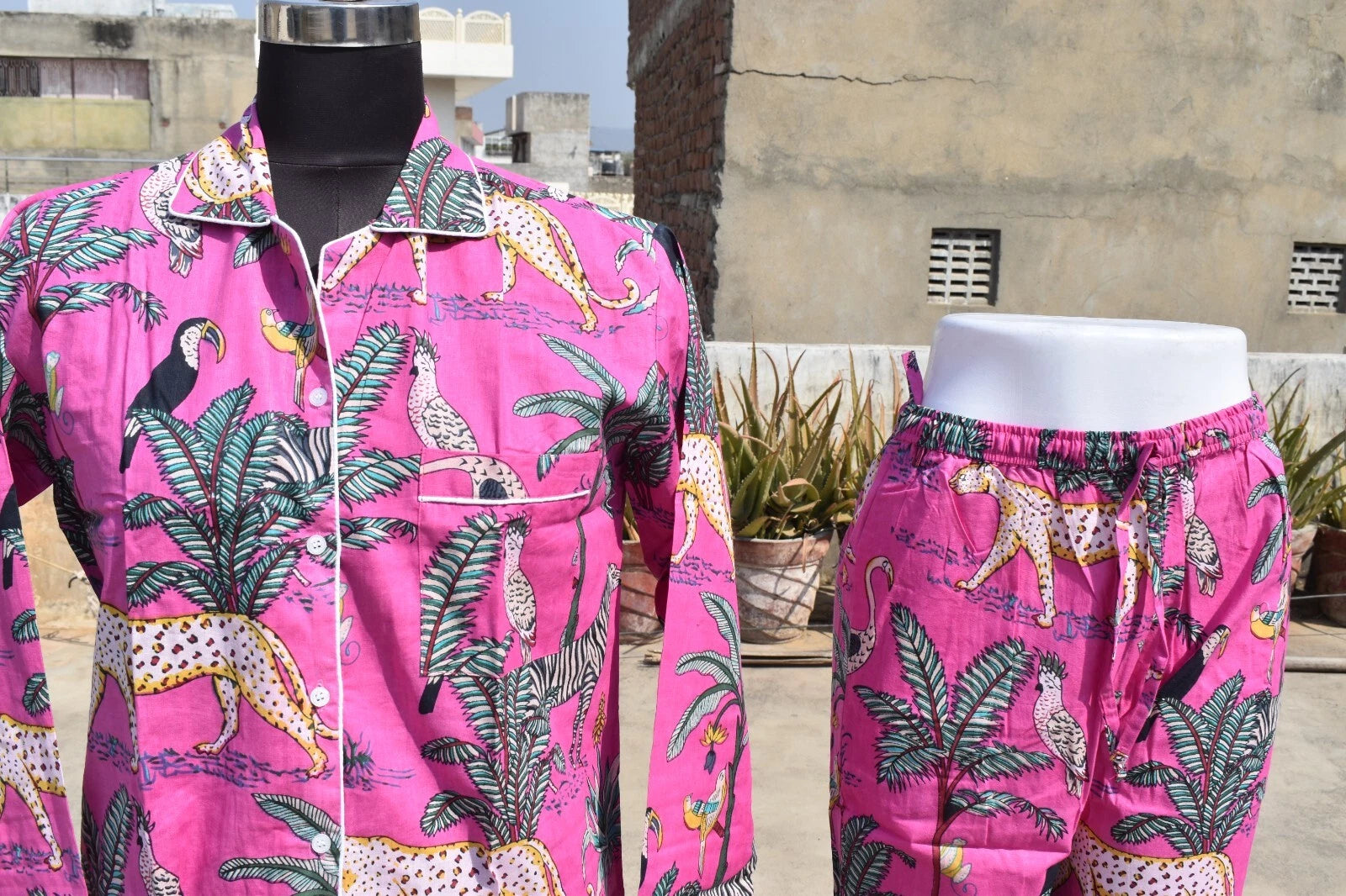 Printed night suit Summer nightwear Sleepwear night suit Relaxation outfit