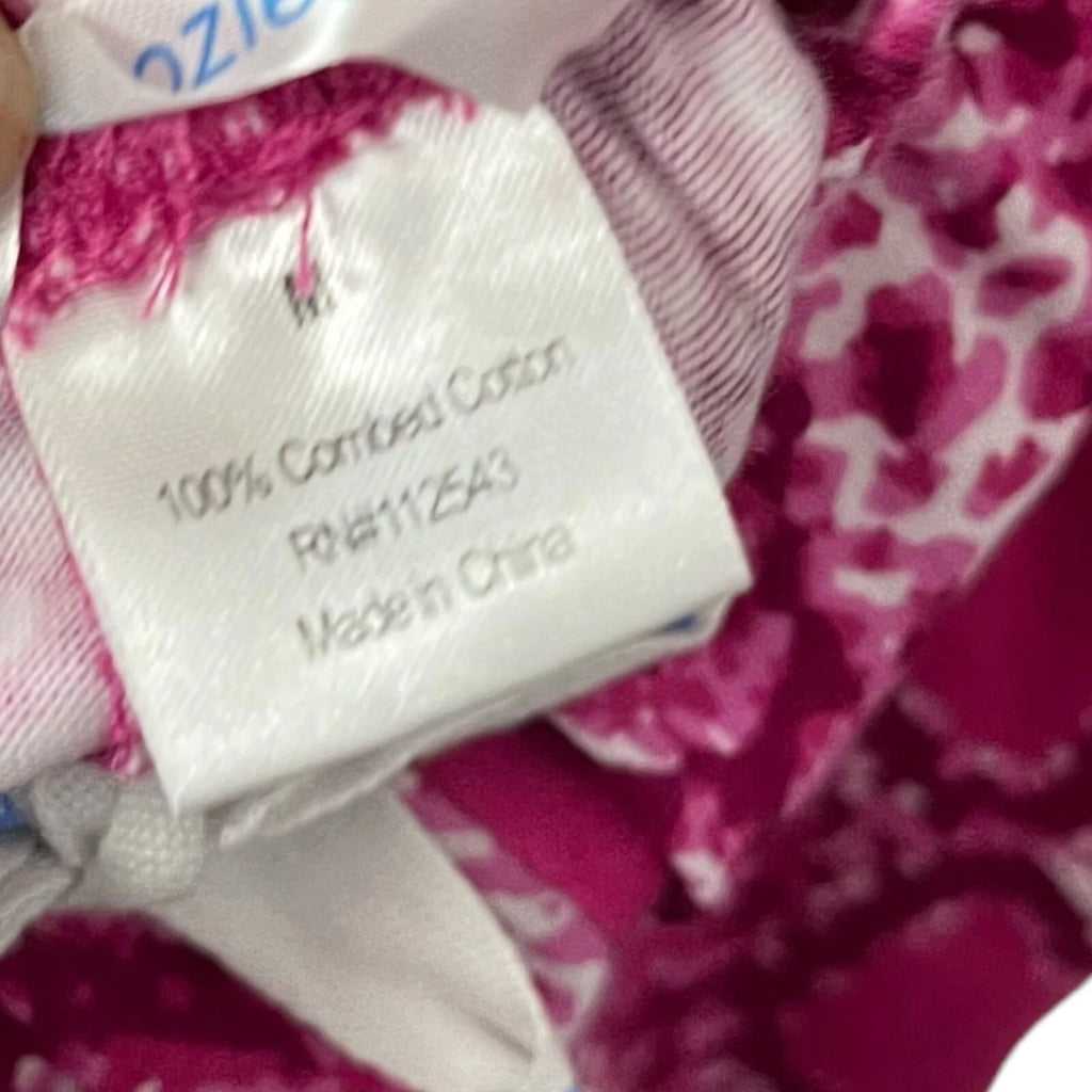 Snoozies Drawstring Pajama Shorts Women's M Pink Snake Skin Reptile Print NEW