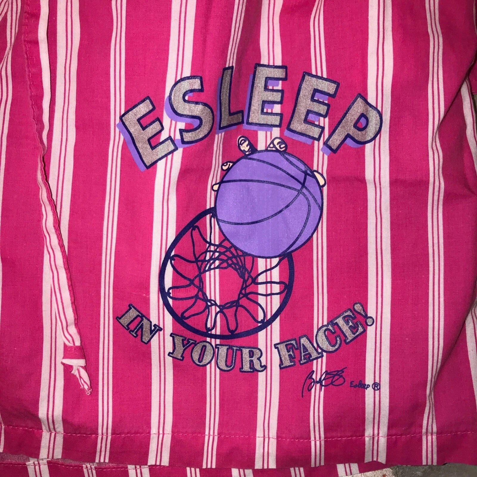 ESLEEP basketball pajama short set. Tagged small.
