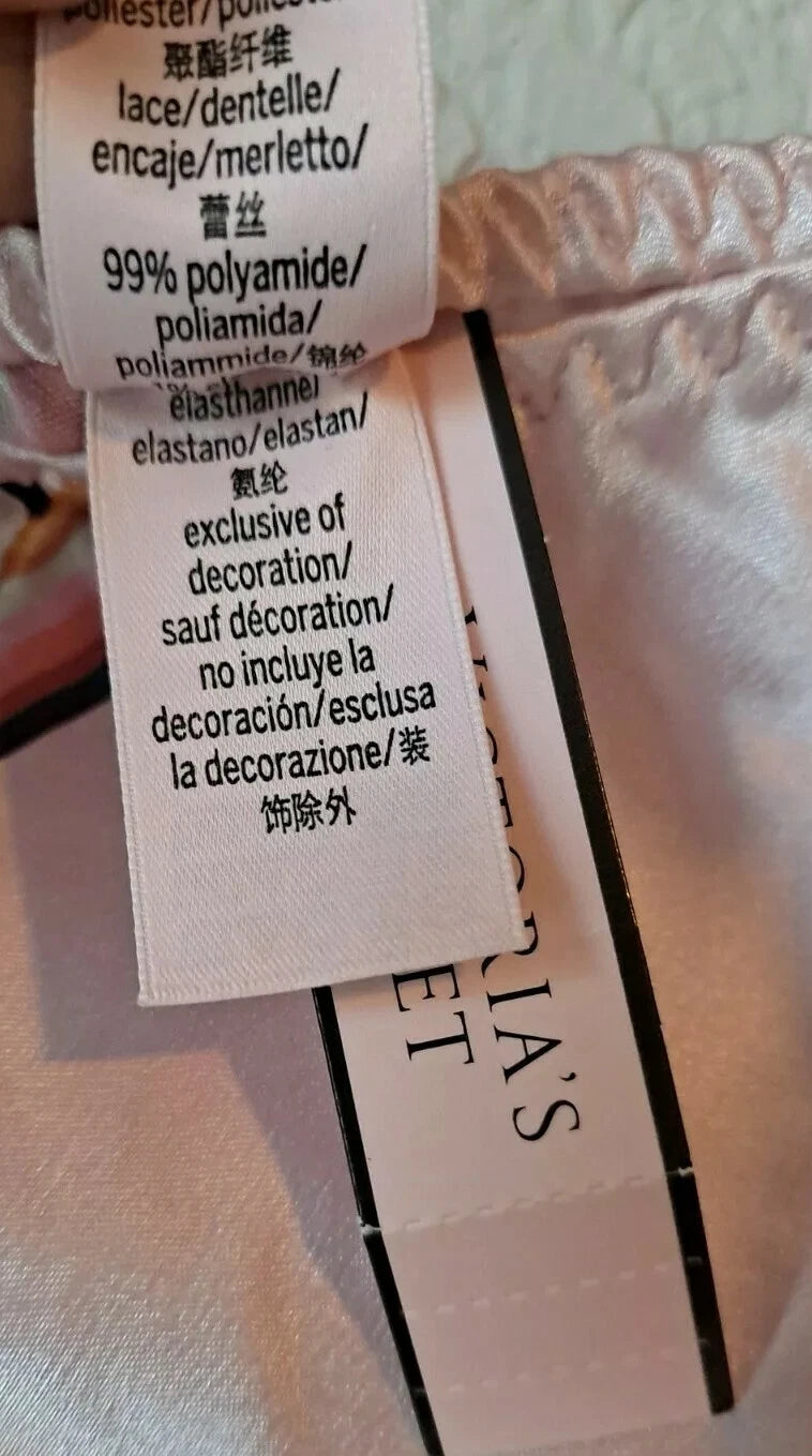 VICTORIA SECRET SATIN/ LACE PAJAMA SLEEP LOUNGE SHORT Color Rose/Pink XS NWT