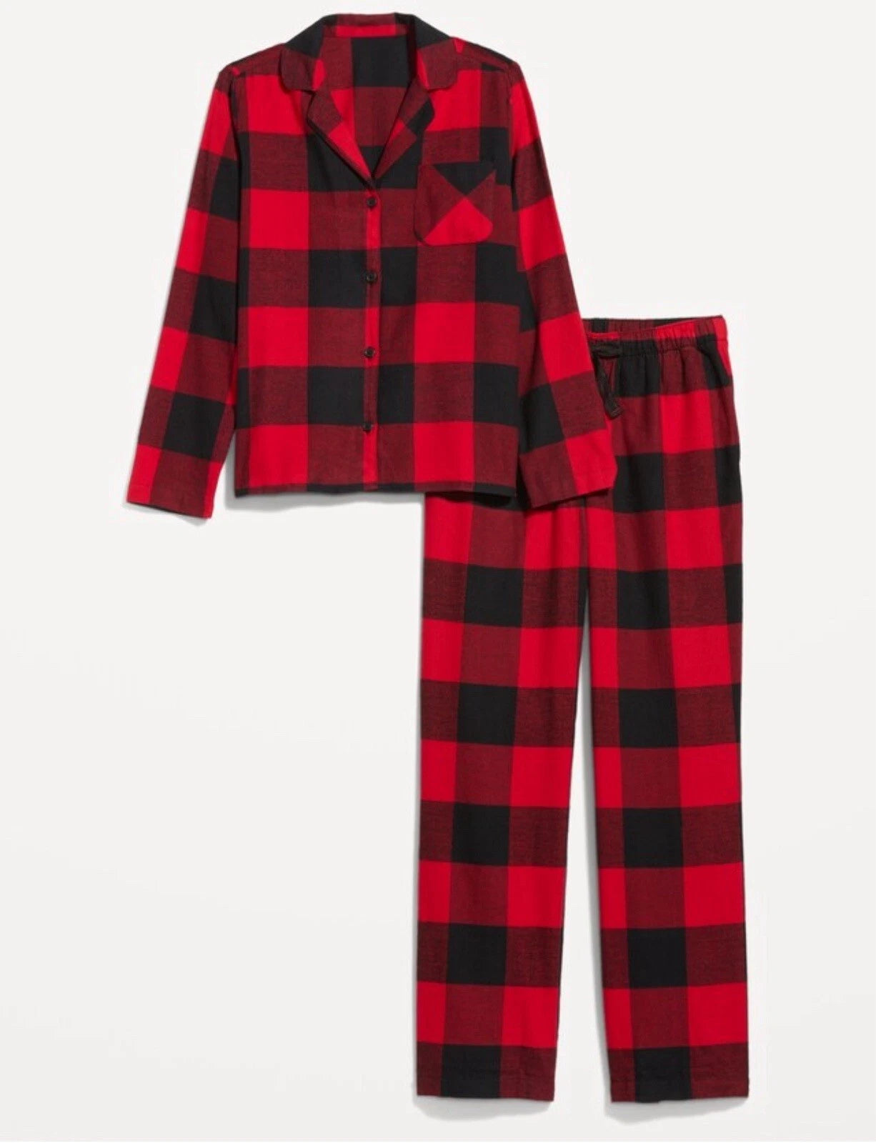 Old Navy Women’s Size 2X ~ Red Buffalo Plaid Flannel Pajama Set NWT $40
