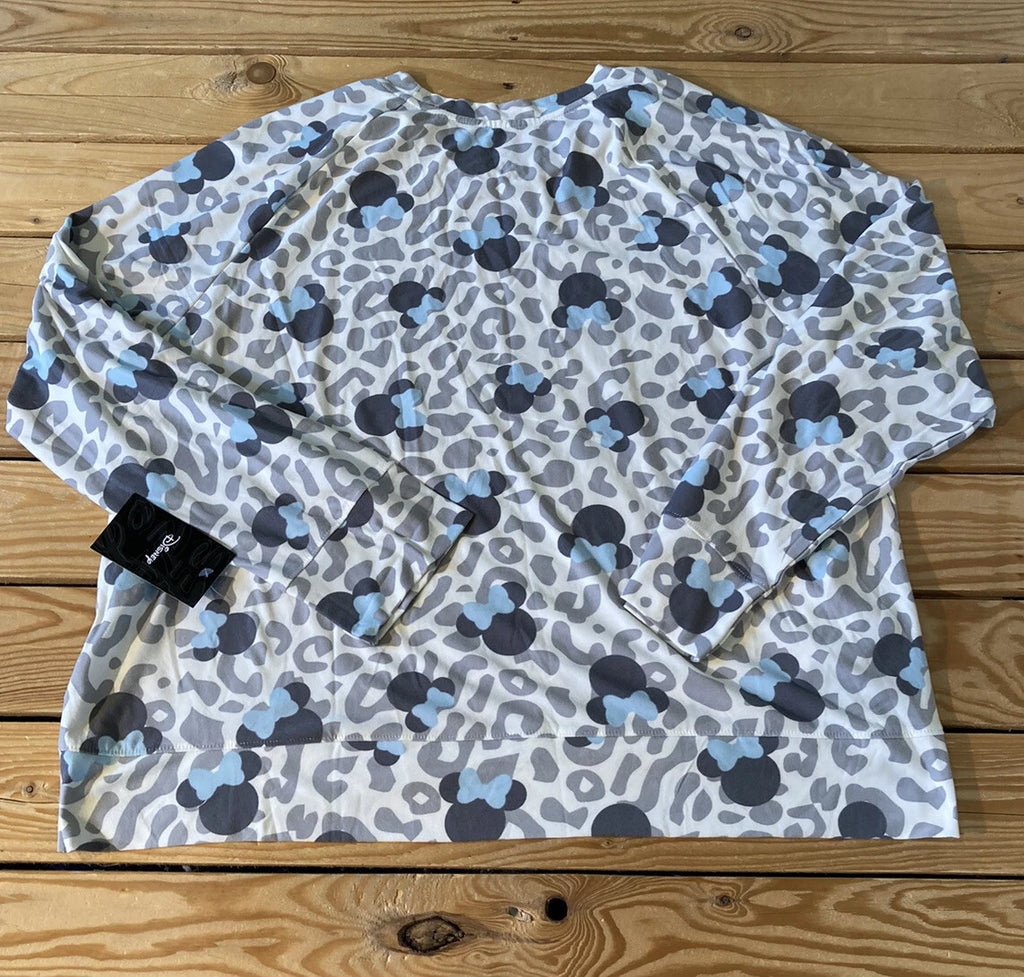 Disney NWT Women’s Jersey raglan & Jogger pajama set Size L White Grey AI