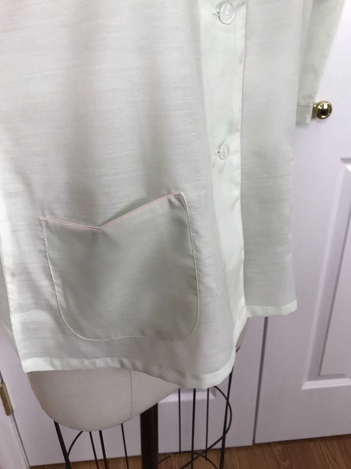 NWT FEDO ASIAN EMBROIDERED S/S PAJAMA SET/LOUNGE WEAR GREEN SIZE L