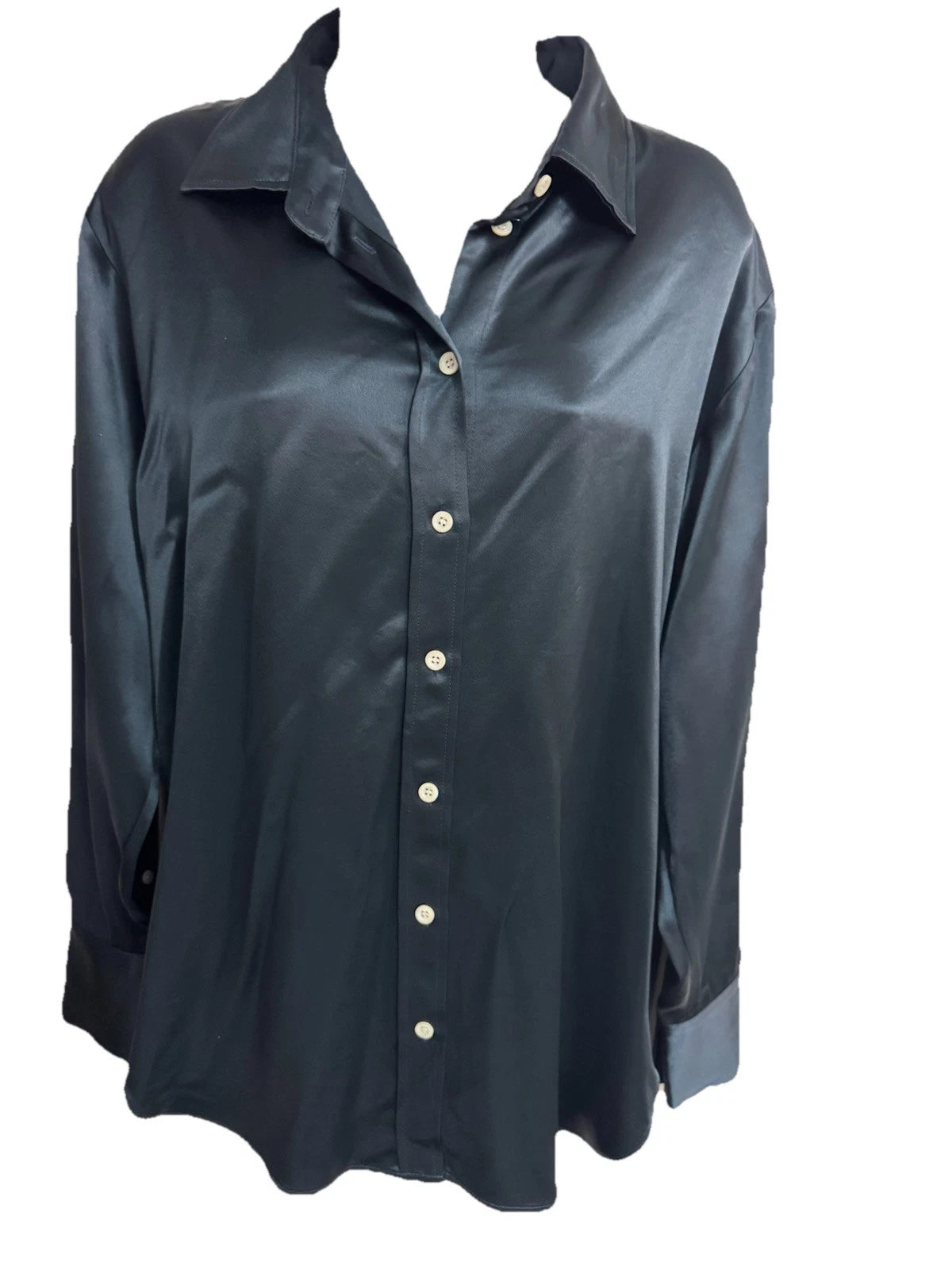 FRAME Dark  Blue Satin 2 Piece Lounge Wear Size S/P