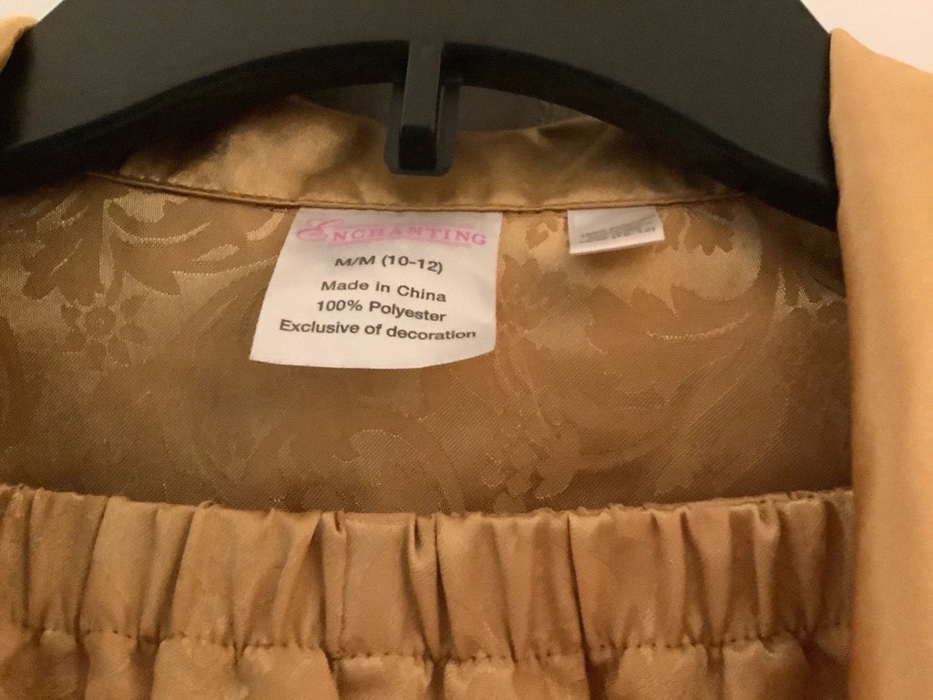 Vintage Enchanting Ladies Sleepwear. Medium (10-12). Gold. 3 Piece.