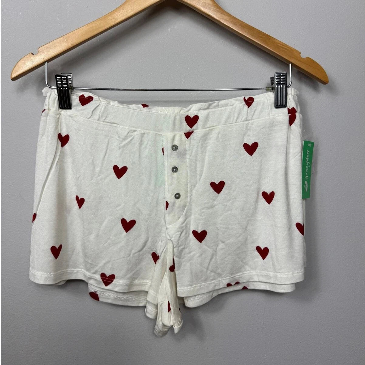 New Honeydew Intimates All American Shortie Set Ivory Hearts Size S