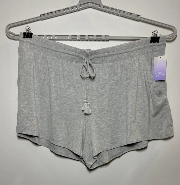 Women's Plus Size Beautifully Soft Pajama Shorts - Stars Above Gray 2X