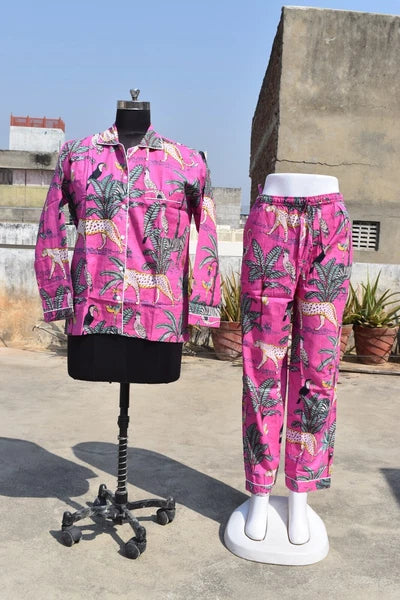 Printed night suit Summer nightwear Sleepwear night suit Relaxation outfit