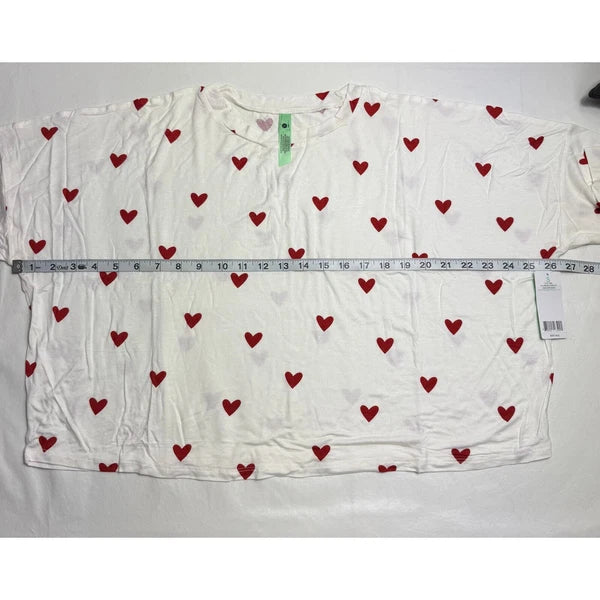 New Honeydew Intimates All American Shortie Set Ivory Hearts Size S