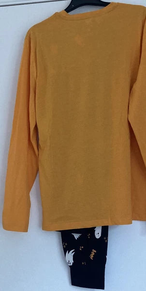 LADIES F&F ' BOO CREW ' HALLOWEEN GHOST LONG SLEEVE LONG LEG PYJAMAS BNWT XL