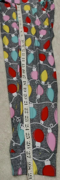 NWT Secret Treasures Womens 2PC SZ M 'Lighten Up' Black/Gray Holiday Pajama Set