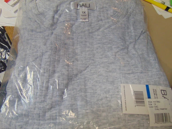 Pajama set Bali sleepwear Super Soft Fleece Bali 1X Gray Ribbed Very soft