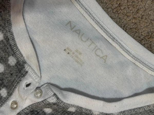 Náutica Gray White Polka-Dot Pajama Set Womens Medium 1669