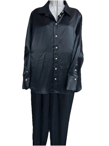 FRAME Dark  Blue Satin 2 Piece Lounge Wear Size S/P