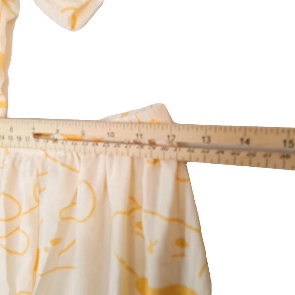 Pompompurin Pajamas Women XL Yellow Cotton Set Short Sleeve Loose Fit NWT Anime